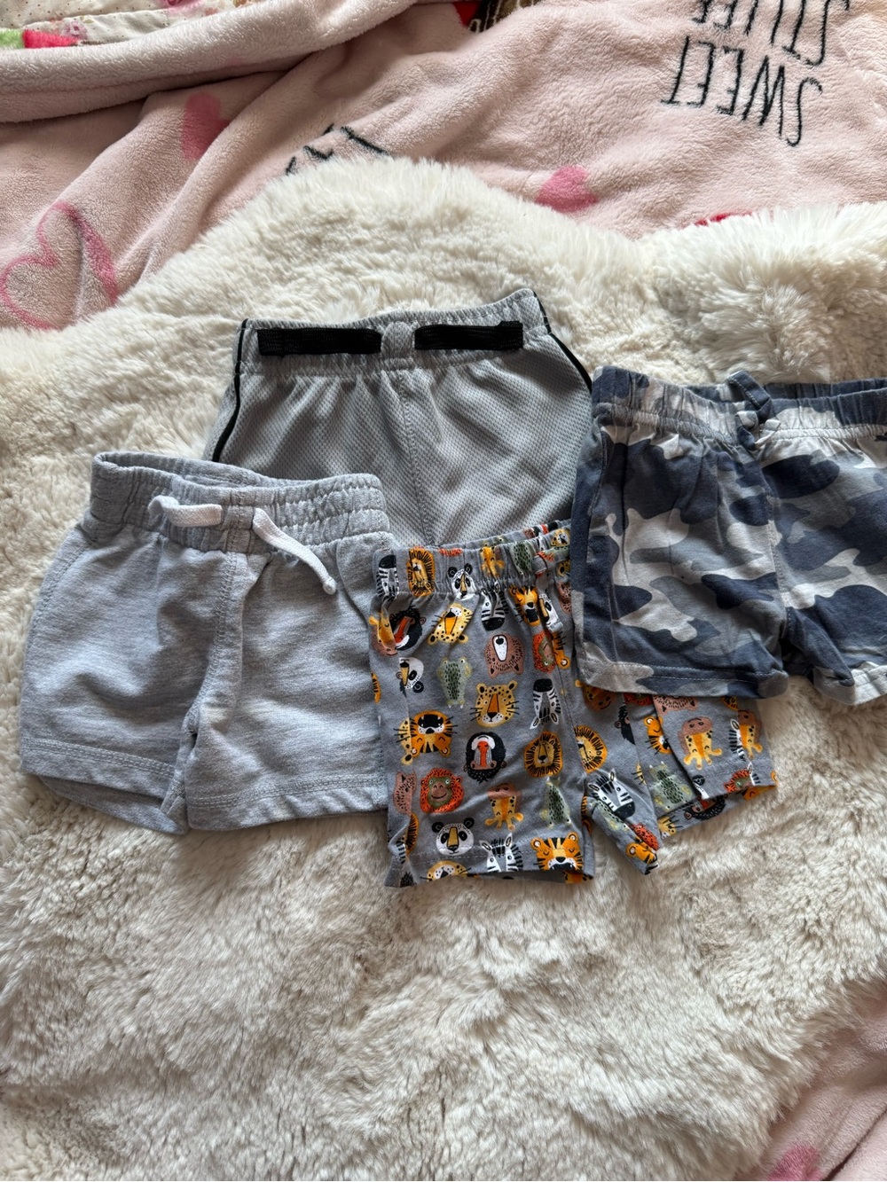 The Children's Place Gray Shorts Bundle with Colorful Animal Print